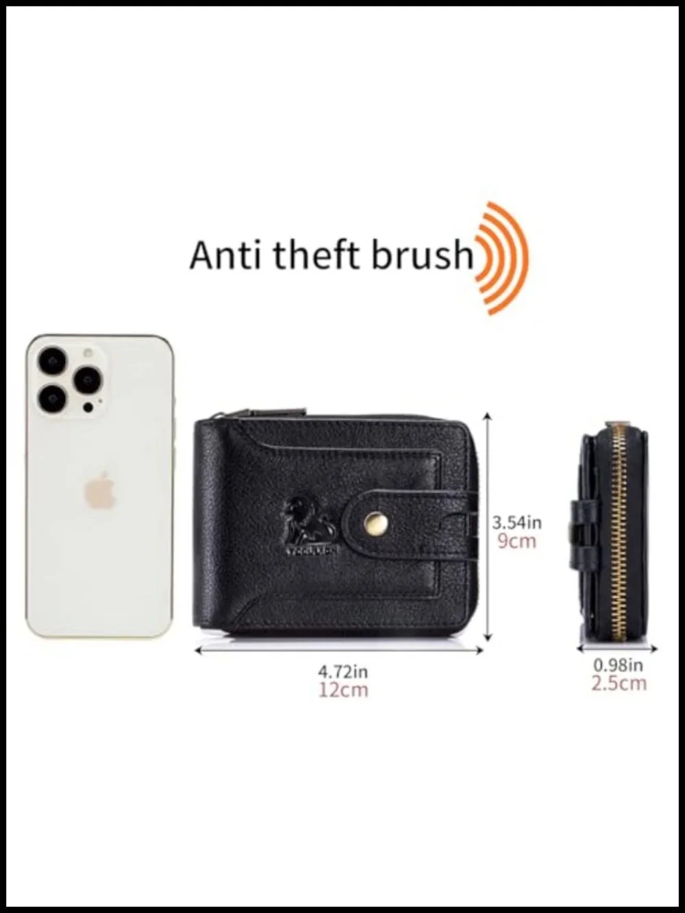 Men's RFID Blocking Bifold Leather Wallet with 15 Card Slots